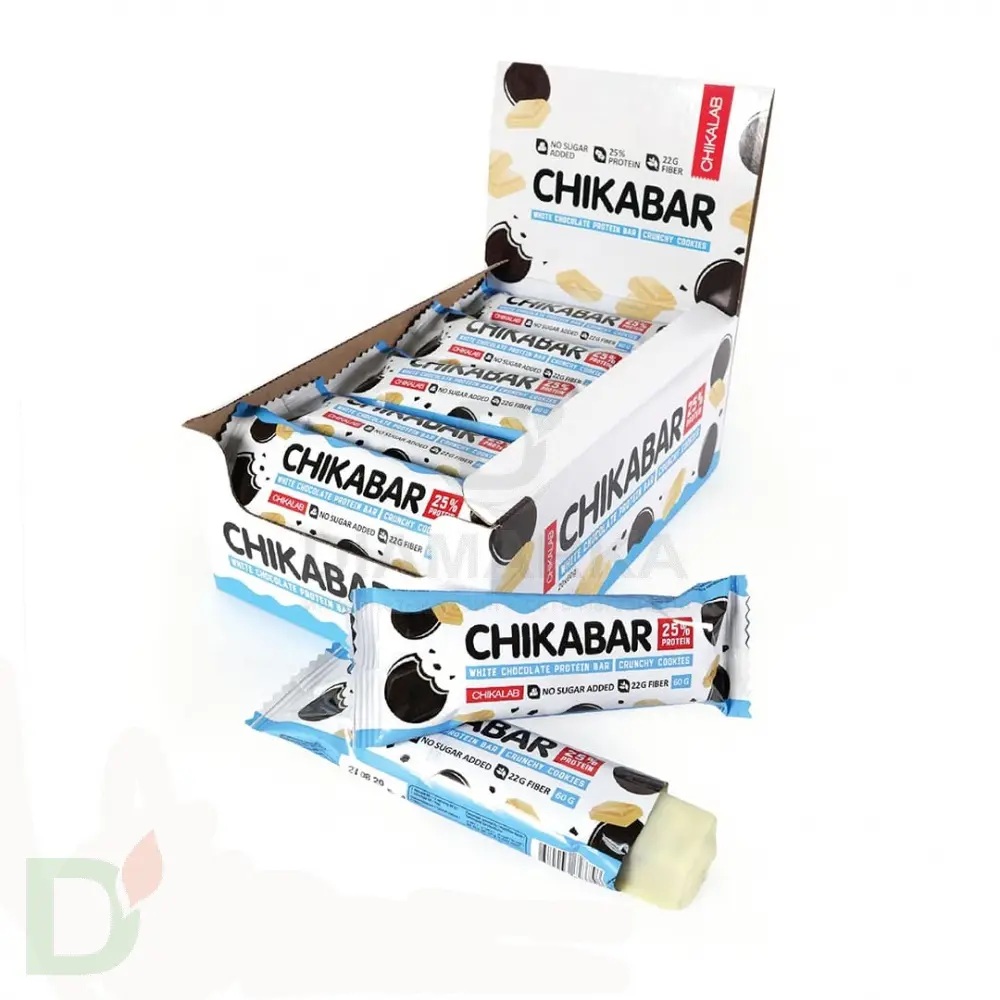 Батончик CHIKALAB глазированный с начинкой Хрустящее печенье 60гр.