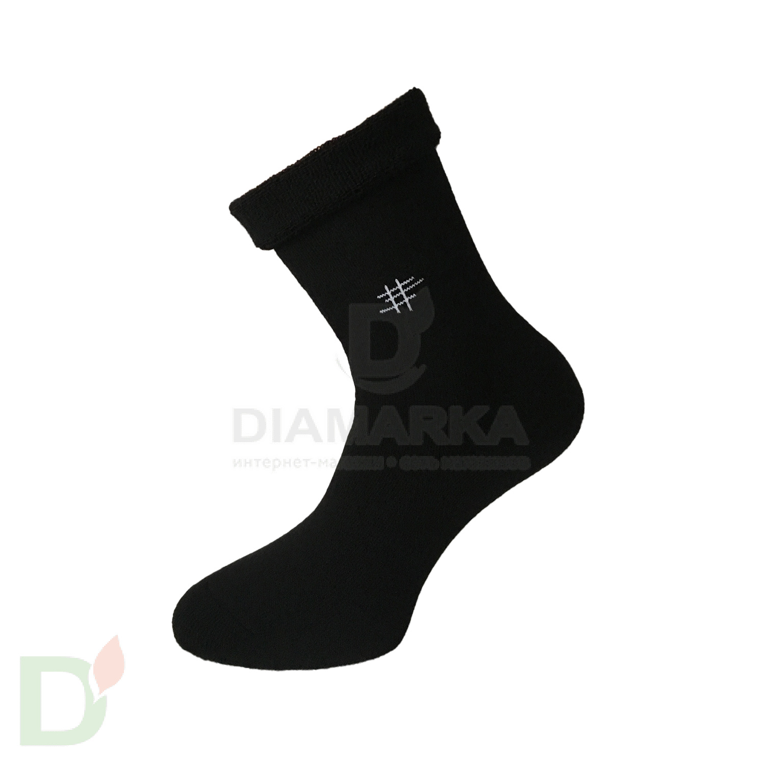 Носки диабетические мужские с ослабленной резинкой утепленные черные 1С33 Юстатекс